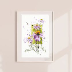 100-101 Набор для вышивания ЧУДЕСНАЯ ИГЛА "Эхинацея"