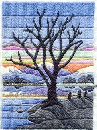 Набор для вышивания в технике лонгстич DERWENTWATER DESIGNS "Зимний вечер" 14MLS16 