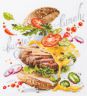 Набор для вышивания Чудесная игла PREMIUM "Бургер Ланч" 328-556