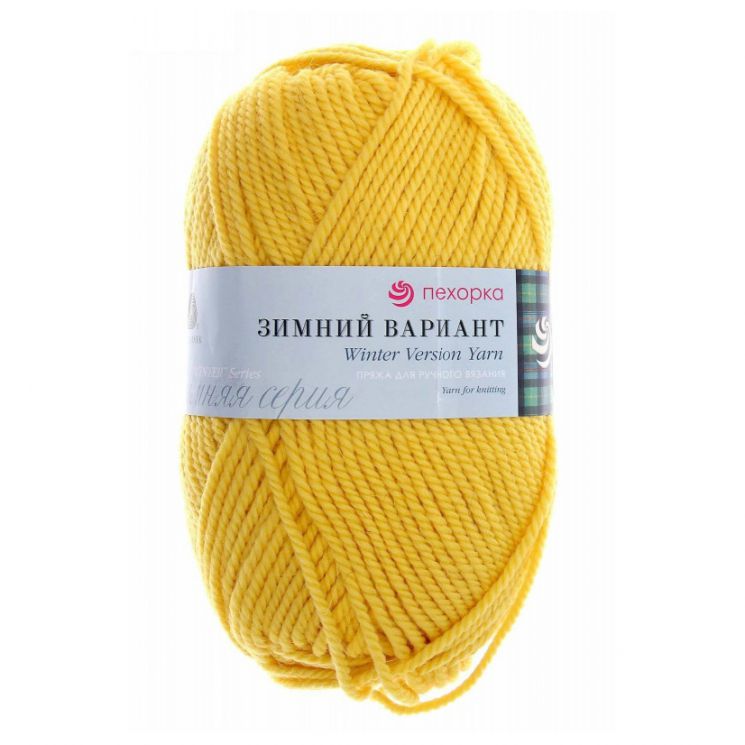 Пряжа ПЕХОРКА Зимний вариант // 016 // 75 // Желтая роза