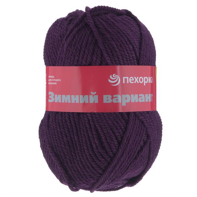 Пряжа ПЕХОРКА Зимний вариант // 016 // 87 // Темно-лиловый