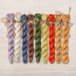 НМул-МЛНЕ176-2322 Набор ниток OwlForest для схемы «Маленький лесной народец. Ежики» (ПНК) универсальный