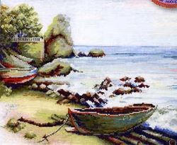 02.010.06 Набор для вышивания крестом Марья Искусница "Лодка"