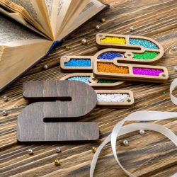 Органайзер для бисера "Алфавит" ВОЛШЕБНАЯ СТРАНА,  FLZB-173(2), 9,5х9см