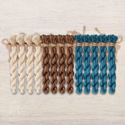 НМул-ИМБ164-3283-3 Набор ниток OwlForest для схем «Индейские мотивы» (DMC) 3 цвета «Белки» 28 каунт в 3 нити