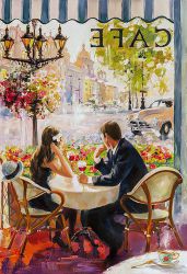 Ag 2434 Алмазная мозаика Гранни "Кафе"