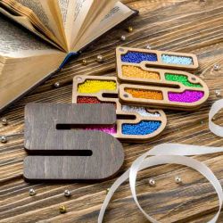 Органайзер для бисера "Алфавит" ВОЛШЕБНАЯ СТРАНА,  FLZB-176(5), 9,5х9см