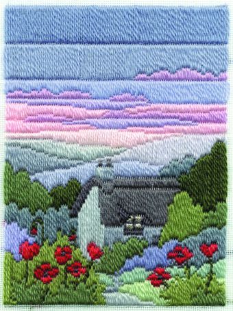 Набор для вышивания в технике лонгстич DERWENTWATER DESIGNS "Летний вечер" 14MLS14 