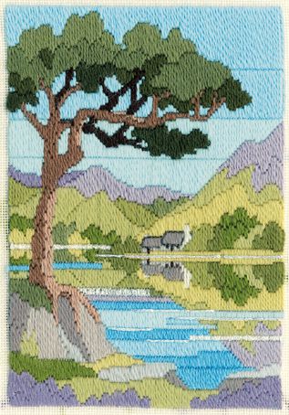 Набор для вышивания в технике лонгстич DERWENTWATER DESIGNS "Лето в горах" 14MLS2 