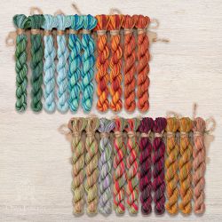 НМул-ЛК154-3282 Набор ниток OwlForest для схемы «Лоскутный календарь» (DMC) 28 каунт в 2 нити