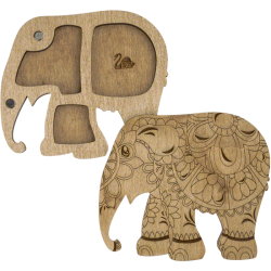 Органайзер для бисера с деревянной крышкой FLZB-097, 11*9,5см