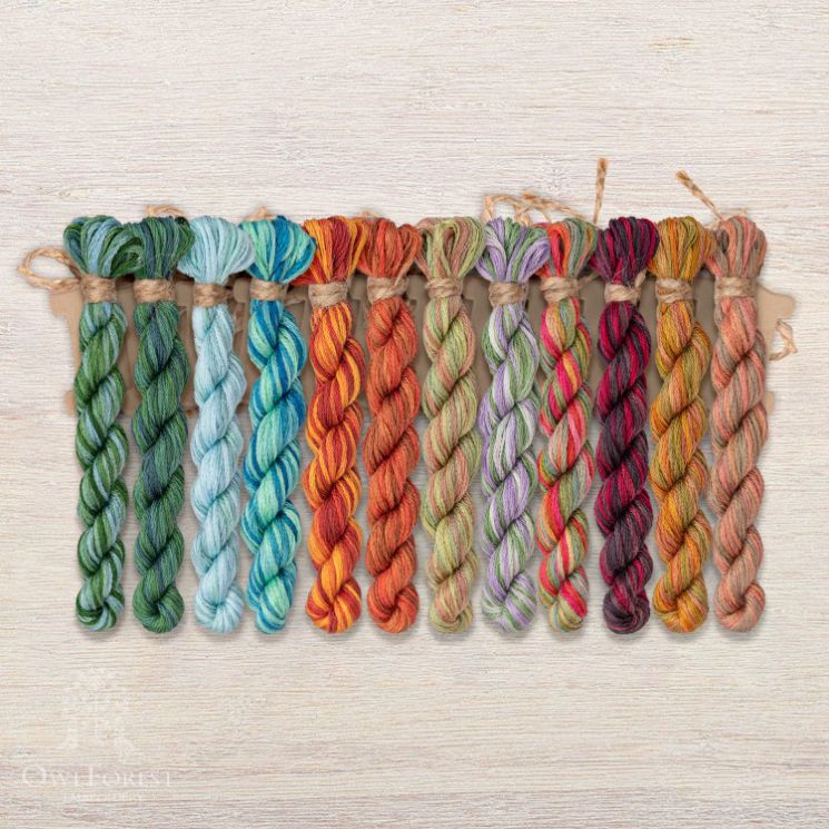 Набор ниток OwlForest для схемы «Лоскутный календарь» (DMC) 32, 36 каунт в 2 нити, 40 каунт в 1 нить НМул-ЛК154-3322