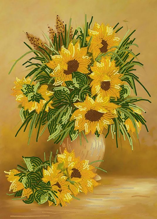 КБ-342 Схема для вышивания бисером ТМ Наследие "Солнечный букет"