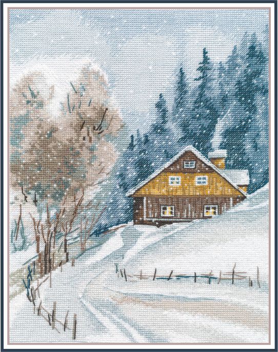 1242 Набор для вышивания ОВЕН "Зимняя тишина"