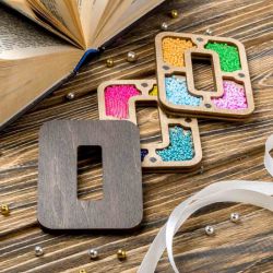 Органайзер для бисера "Алфавит" ВОЛШЕБНАЯ СТРАНА,  FLZB-181(0), 7х9см