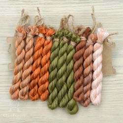 НМул-РыжО-2322 Набор ниток OwlForest для схемы «Рыжая осень» (ПНК им. Кирова)  28, 30, 32 каунт в 2