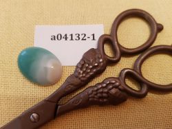 а04132-1 Магнит для игл (Кабошон из агата тонированного зеленый, 18*25*9мм)