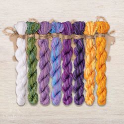 НМул-АнГ155-3322 Набор ниток OwlForest для схемы «Анютины глазки» (DMC) 28, 32 каунт в 2 нити