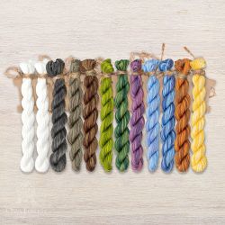 НМул-КтПрл156-2322 Набор ниток OwlForest для схемы «Коты прилетели» (ПНК им. Кирова)  28, 30, 32 каунт в 2 нити