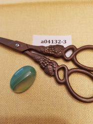 а04132-3 Магнит для игл (Кабошон из агата тонированного зеленый, 18*25*9мм)