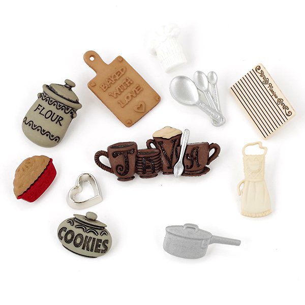 Набор декоративных пуговиц Jesse James "На кухне"