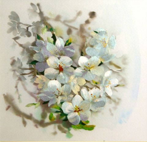 Набор для вышивания гладью РИСУЕМ ИГЛОЙ "Мгновение весны" N0033