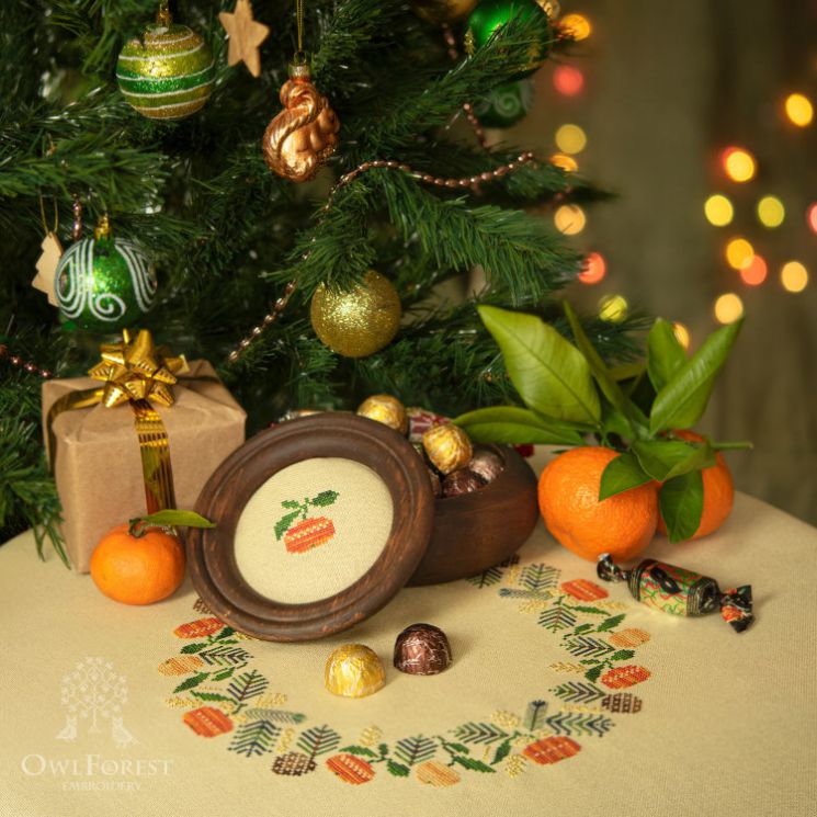 0040-МГ-СБ Буклет со схемой для вышивания "Мандариновая гирлянда"