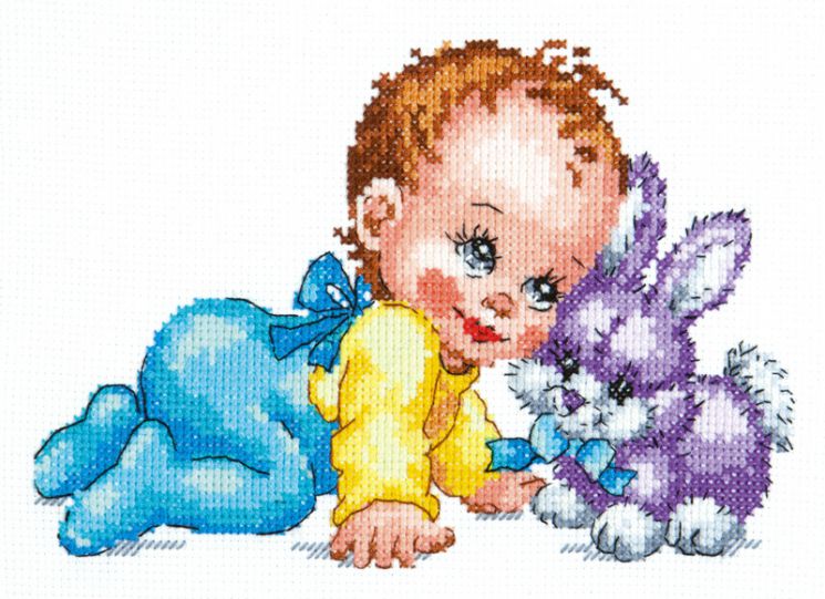 Набор для вышивания крестом Чудесная игла «Ты, мой зайка!» 38-09