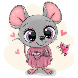 Ag 2458 Алмазная мозаика Гранни "Мышка в платье"