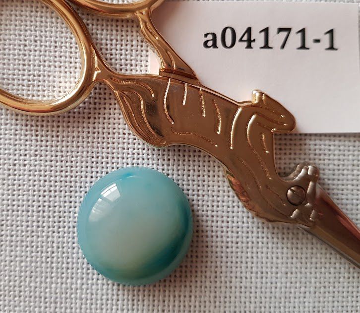 Магнит для игл (Кабошон из агата тонированного голубой, 20*20*8мм) а04171-1