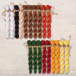 НМул-ТО128-3283 Набор ниток OwlForest для схемы «Тихая охота» (DMC) 28 каунт в 3 нити