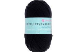 Пряжа ПЕХОРКА Хлопок натуральный 425м // 037 // 02 // Черный