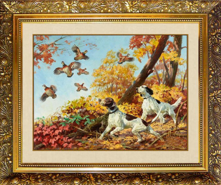 F-179 Алмазная мозаика МИЛАТО "Охота на куропаток"