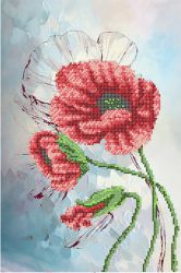 КБ-369 Схема для вышивания бисером ТМ Наследие "Страсть маков часть 1"