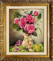 F-169 Алмазная мозаика Милато "Натюрморт с розами"
