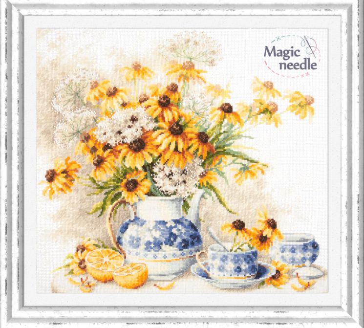 50-08 Набор для вышивания Чудесная игла "ЦВЕТОЧНЫЙ ЧАЙ"