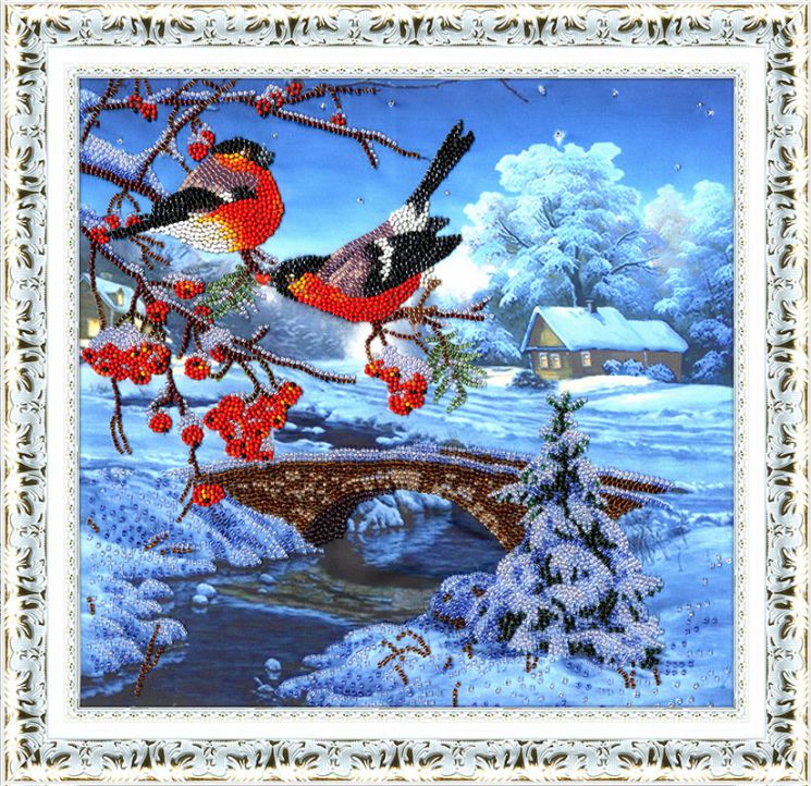 РТ-084 Набор для вышивания Золотое Руно "Ветка рябины"