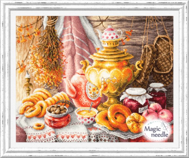50-09 Набор для вышивания Чудесная игла "У САМОВАРА"