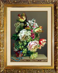 F-171 Алмазная мозаика Милато "Розы, тюльпаны, виноград"