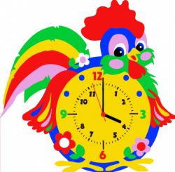 CL013 "Петух" часы - набор для творчества из Фоамирана