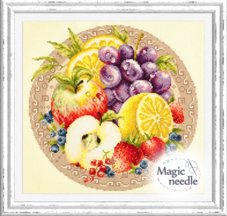 54-02 Набор для вышивания Чудесная игла "ФРУКТОВЫЙ КОКТЕЙЛЬ"