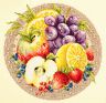 54-02 Набор для вышивания Чудесная игла "ФРУКТОВЫЙ КОКТЕЙЛЬ"
