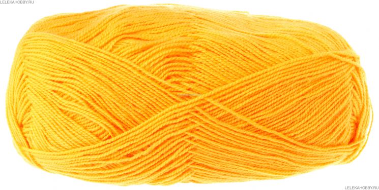 Пряжа ПЕХОРКА Бисерная // 005 // 485 // Жёлто-оранжевый