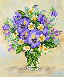 КБ-482 Схема для вышивания бисером ТМ Наследие "Полевой букетик"