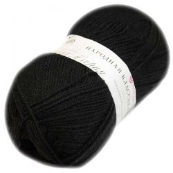 Пряжа ПЕХОРКА Народная классика // 106 // 02 // Черный