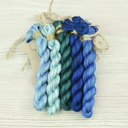 НМул-ПтСч-3401 Набор ниток OwlForest для схемы «Птицы счастья» (DMC) 32, 36 каунт в 2 нити или 40 в 1 нить