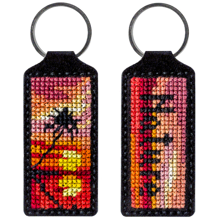 Набор для вышивания нитками на искусственной коже ВОЛШЕБНАЯ СТРАНА FLHL-001 3*13.5см