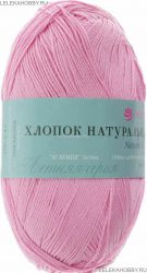 Пряжа ПЕХОРКА Хлопок натуральный 425м // 037 // 20 // Розовый