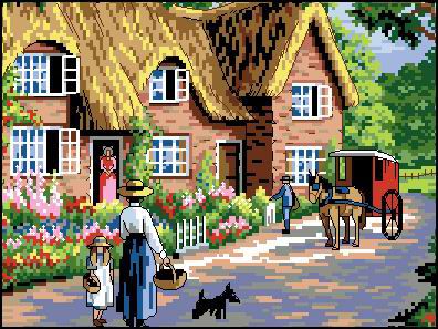 Набор для вышивания крестом ГЕЛИОС "В гости" П-03