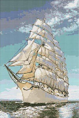 G335 Набор для вышивания Luca-S "Корабль"